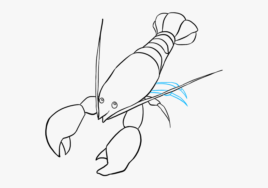 Transparent Lobster Clipart Black And White - Line Art, Transparent Clipart
