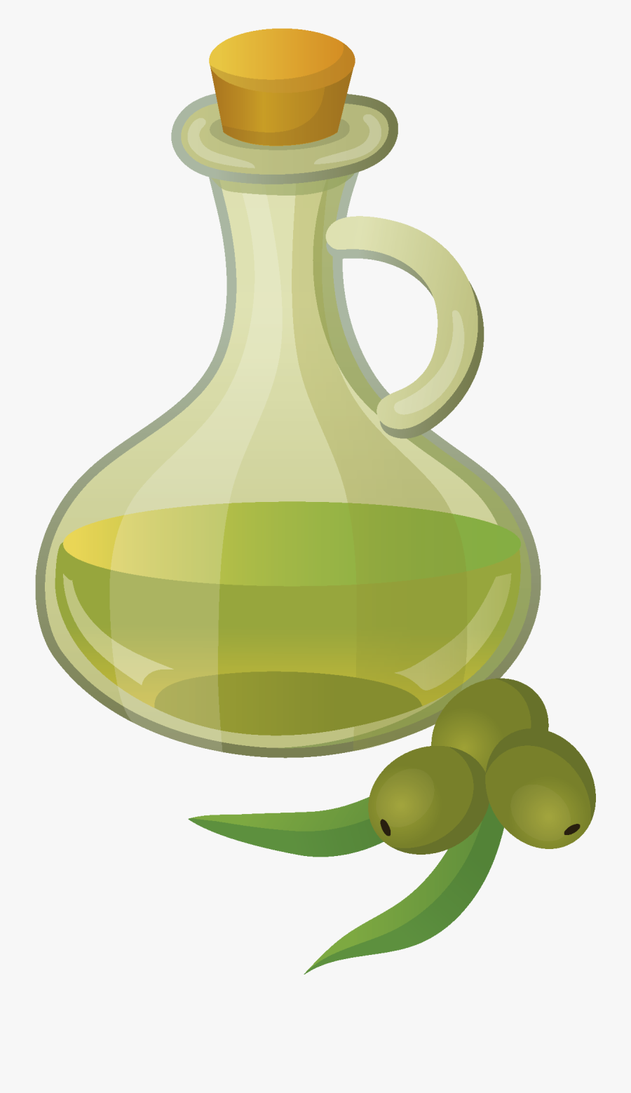 Soybean Glass Bottle Added - Olive And Oil Clipart Transparent, Transparent Clipart