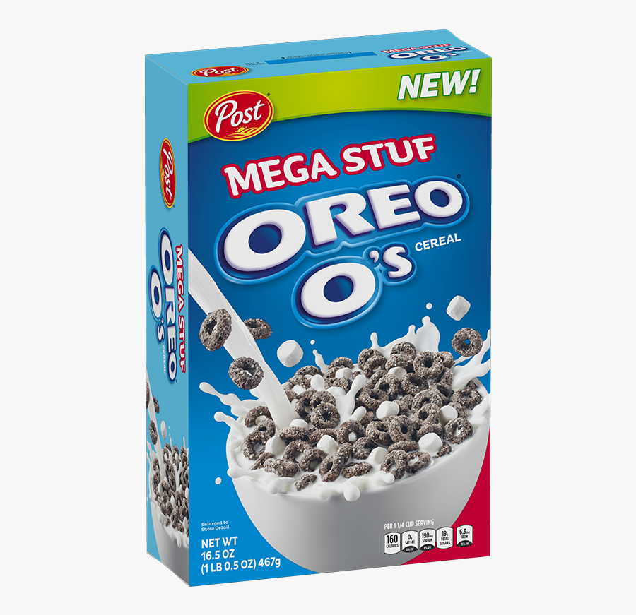 Mega Stuf Oreo Cereal Box - Oreo O's Mega Stuf, Transparent Clipart
