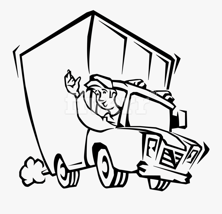 Delivery Truck Clipart , Png Download - Angry Truck Driver Cartoon, Transparent Clipart