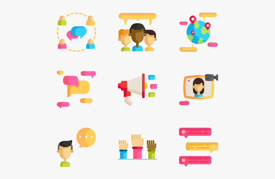 Icon Discussion Forum, Transparent Clipart