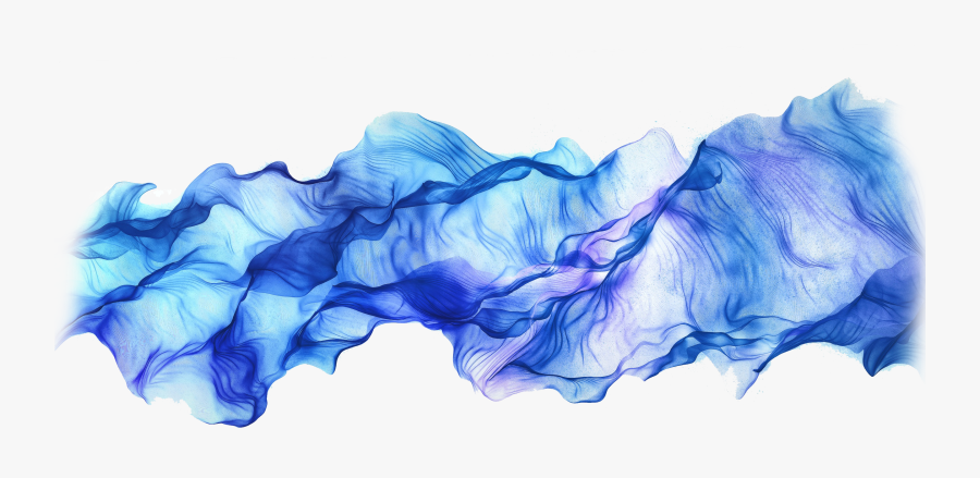 Blue Water-color Wallpaper Element Video 4k Ink Clipart - Smoke Paint, Transparent Clipart