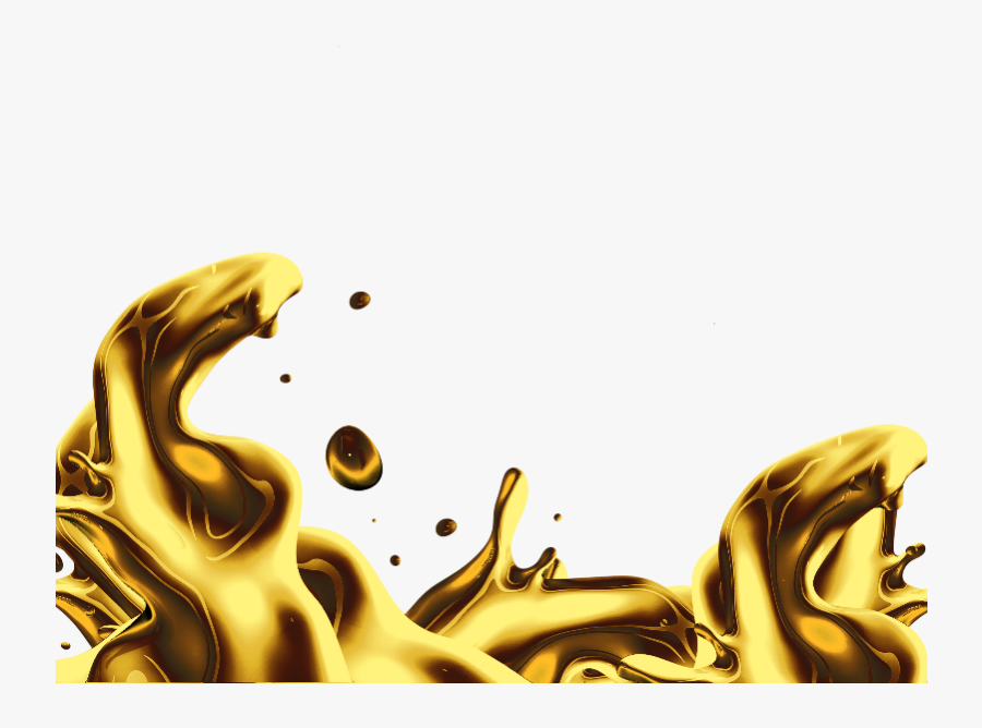 Liquid Gold Splash Png, Transparent Clipart