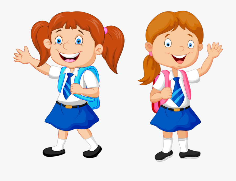 Cartoon School Royalty-free - Girls In School Clipart, Transparent Clipart