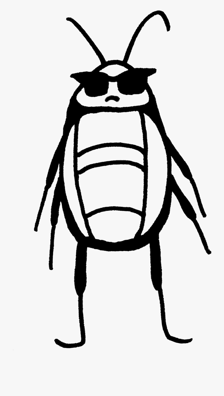 Transparent Cockroach Png - Cockroach Black And White, Transparent Clipart