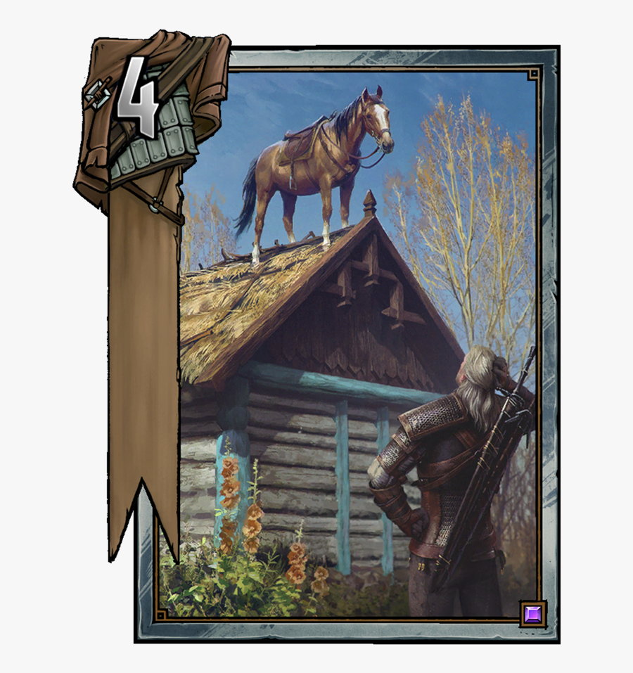 Clip Art Gwent Roach - Witcher Roach On Roof, Transparent Clipart