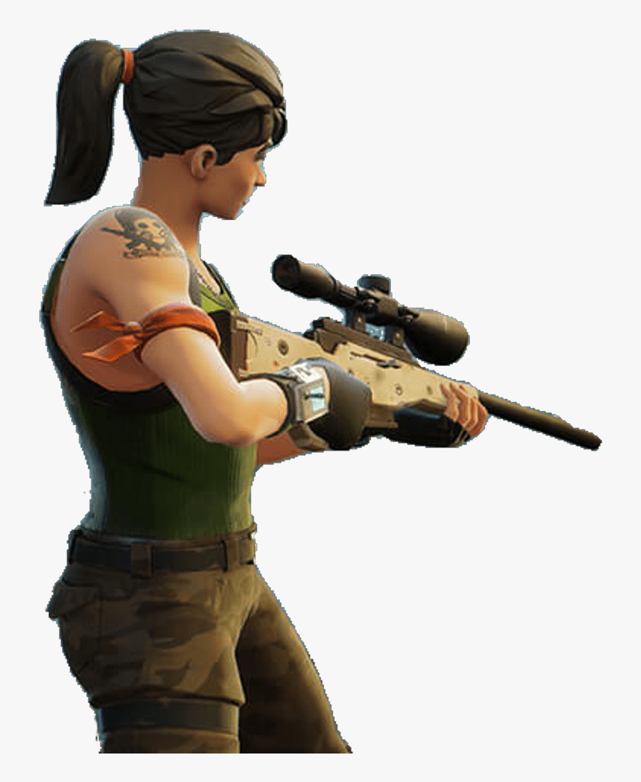Fortnite Skin With Sniper Png, Transparent Clipart