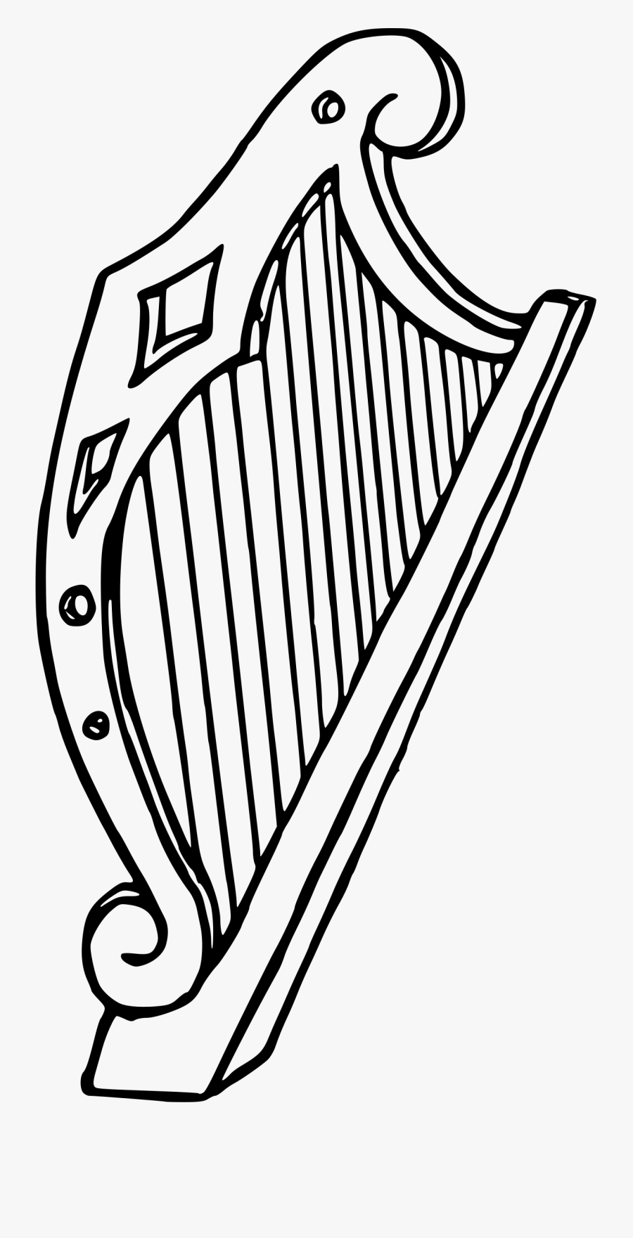 Instruments Clipart Cowbell - Harp, Transparent Clipart