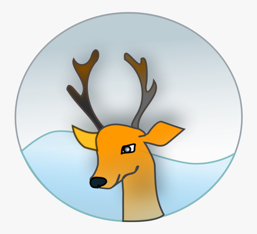 Clipart - Reindeer - Reindeer Window Illustration Transparent, Transparent Clipart