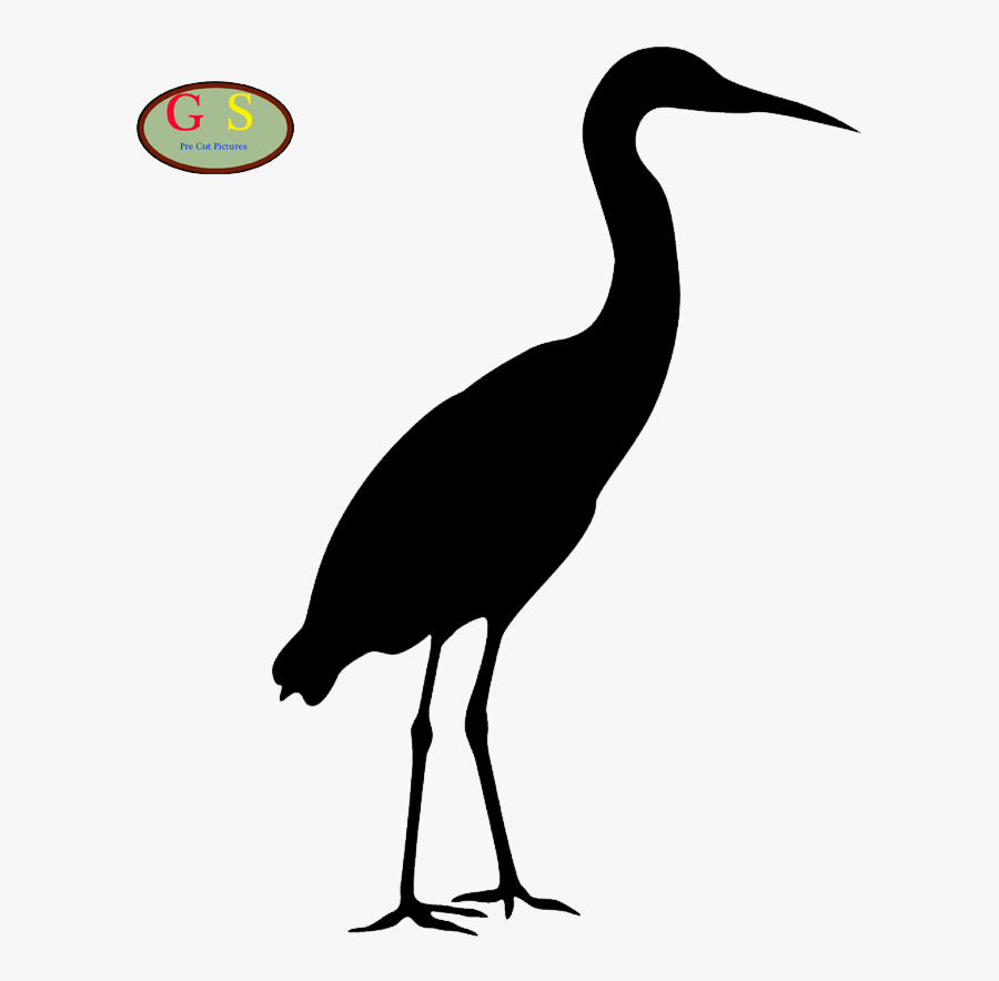 Great Blue Heron Silhouette Clip Art - Blue Heron, Transparent Clipart