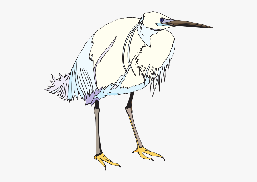 White And Blue Heron Svg Clip Arts - Crane-like Bird, Transparent Clipart