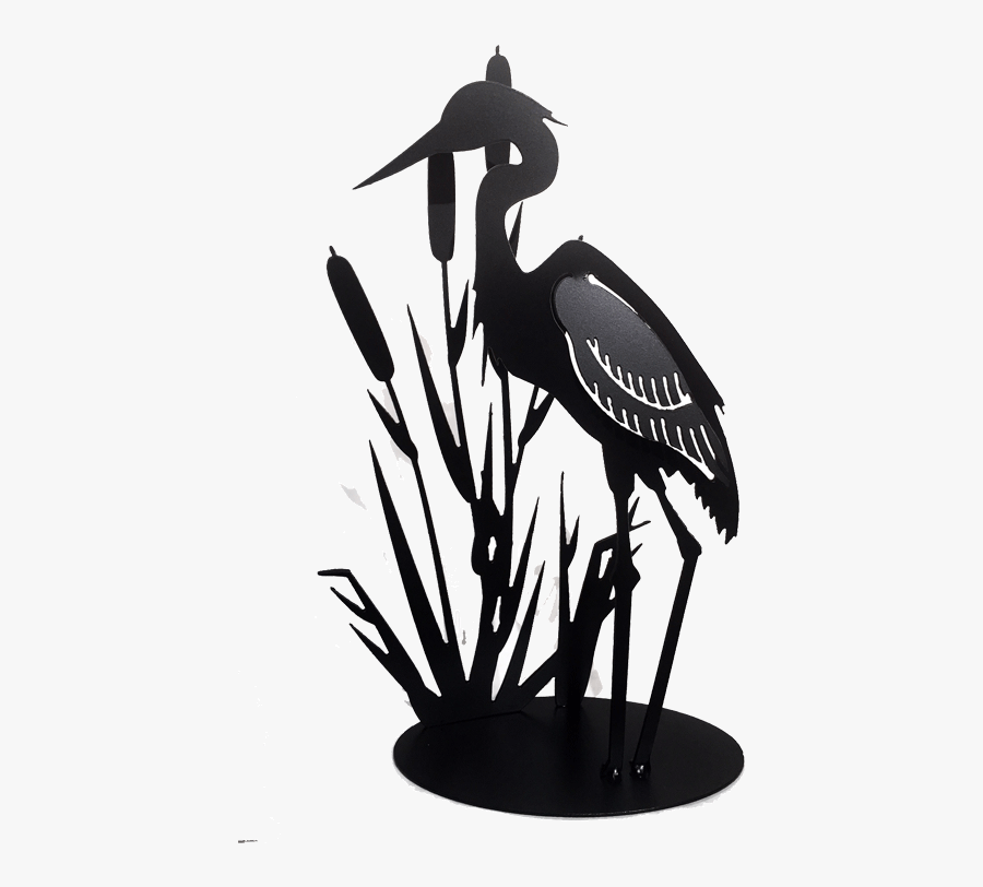Great Blue Heron Clip Art Bird Crane - Blue Heron Silhouette Svg, Transparent Clipart
