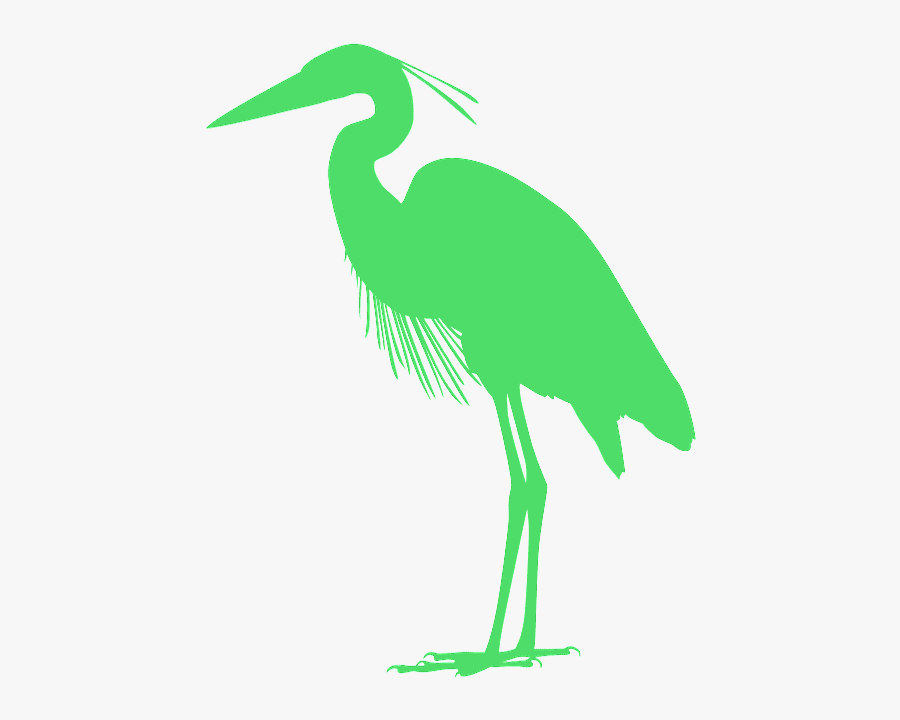 Silhouette Heron, Transparent Clipart