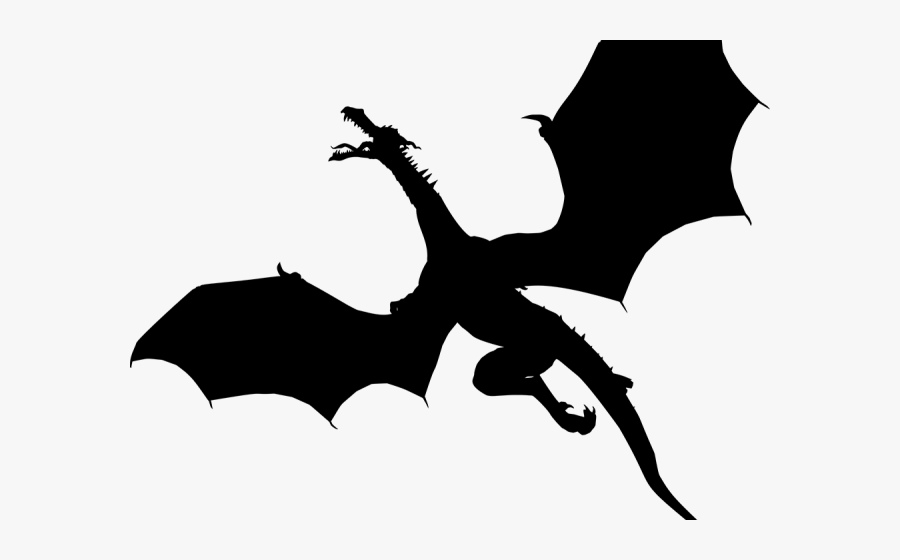 Black Fly Cliparts - Cartoon Dragons Flying Transparent Background, Transparent Clipart
