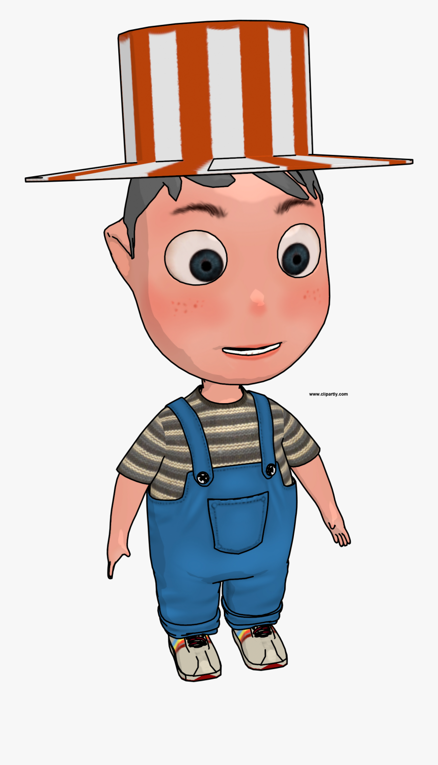 Clip Art Cartoon With Hat - Cartoon, Transparent Clipart