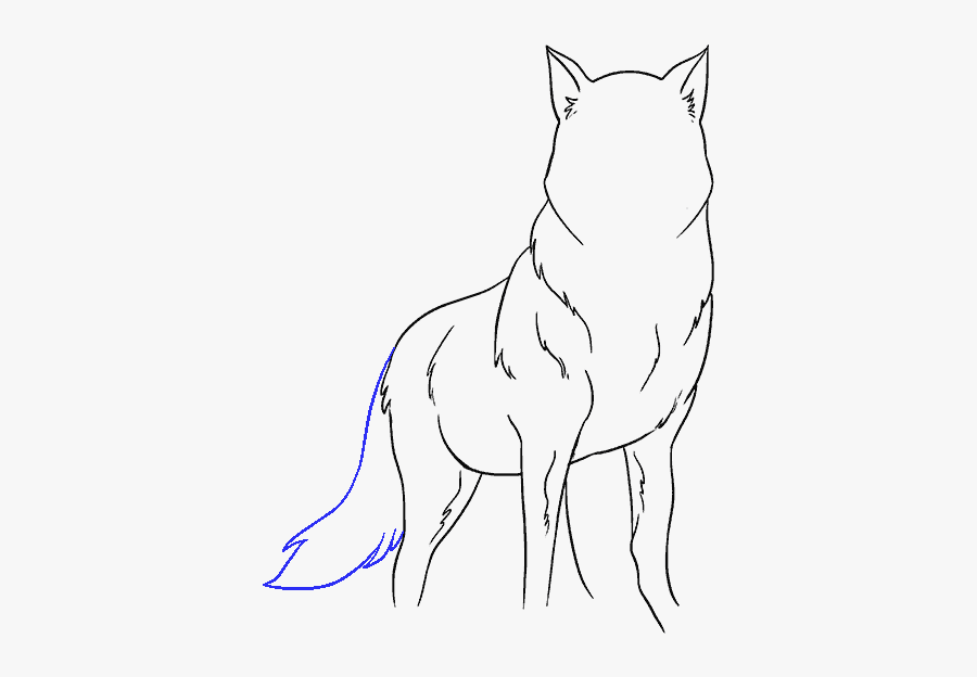 Clip Art How To Draw A - Simple Wolf Drawing, Transparent Clipart