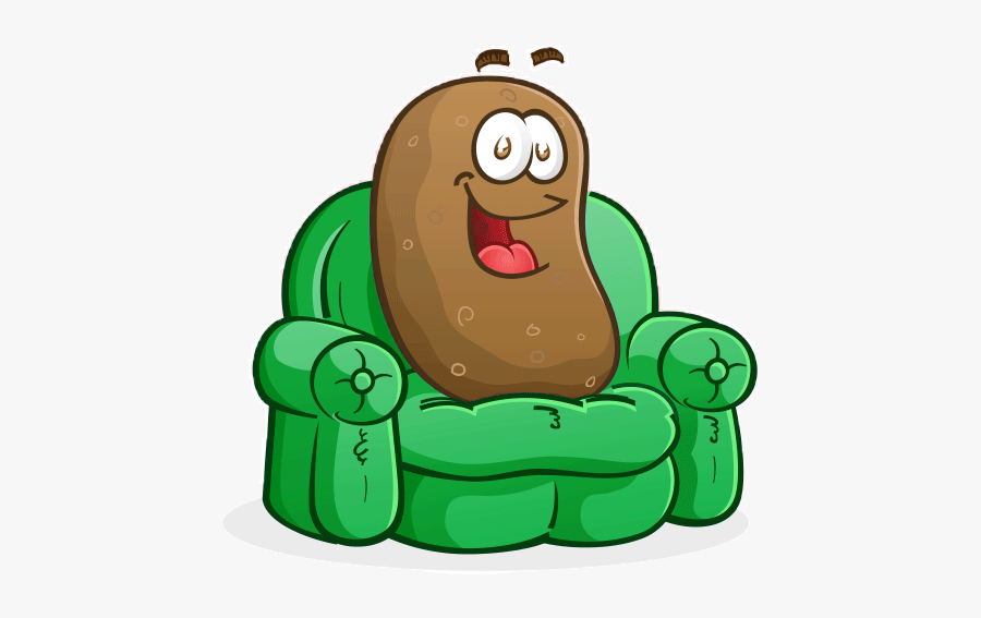 Cartoon Couch Potato, Transparent Clipart