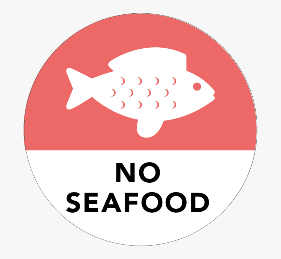 Allergy Alert No Seafood, Transparent Clipart