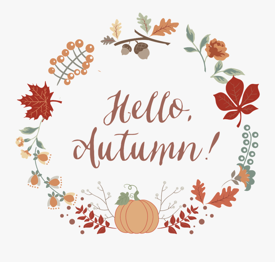 Hello Autumn - Fall Sweet Fall Svg, Transparent Clipart