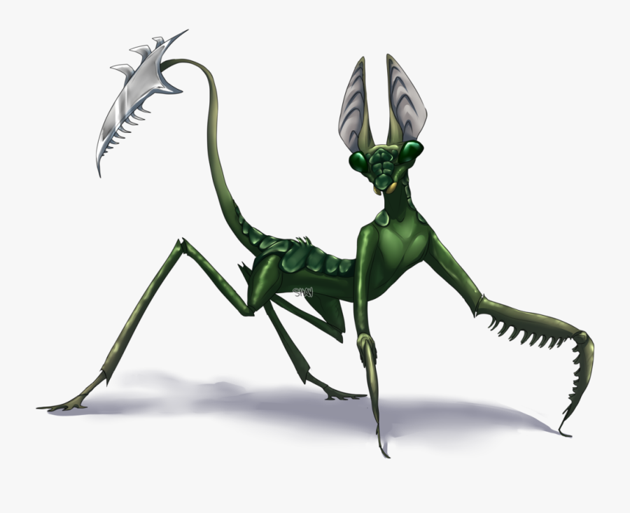 Transparent Mantis Png - Praying Mantis Character Concept Art, Transparent Clipart