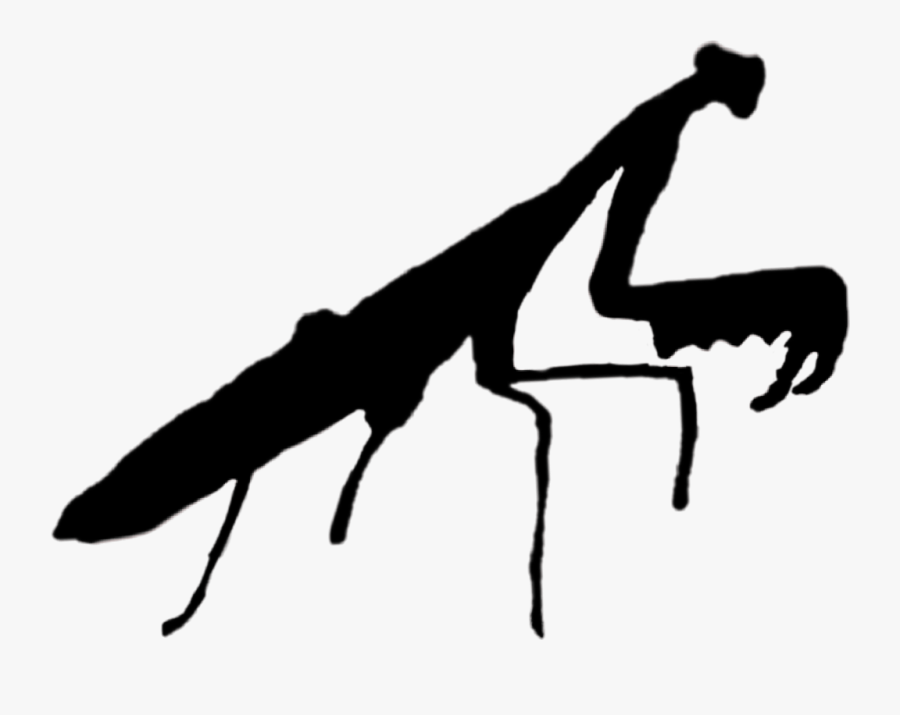 #prayingmantis #black #insect #silhouette #kungfu - Silhouette, Transparent Clipart