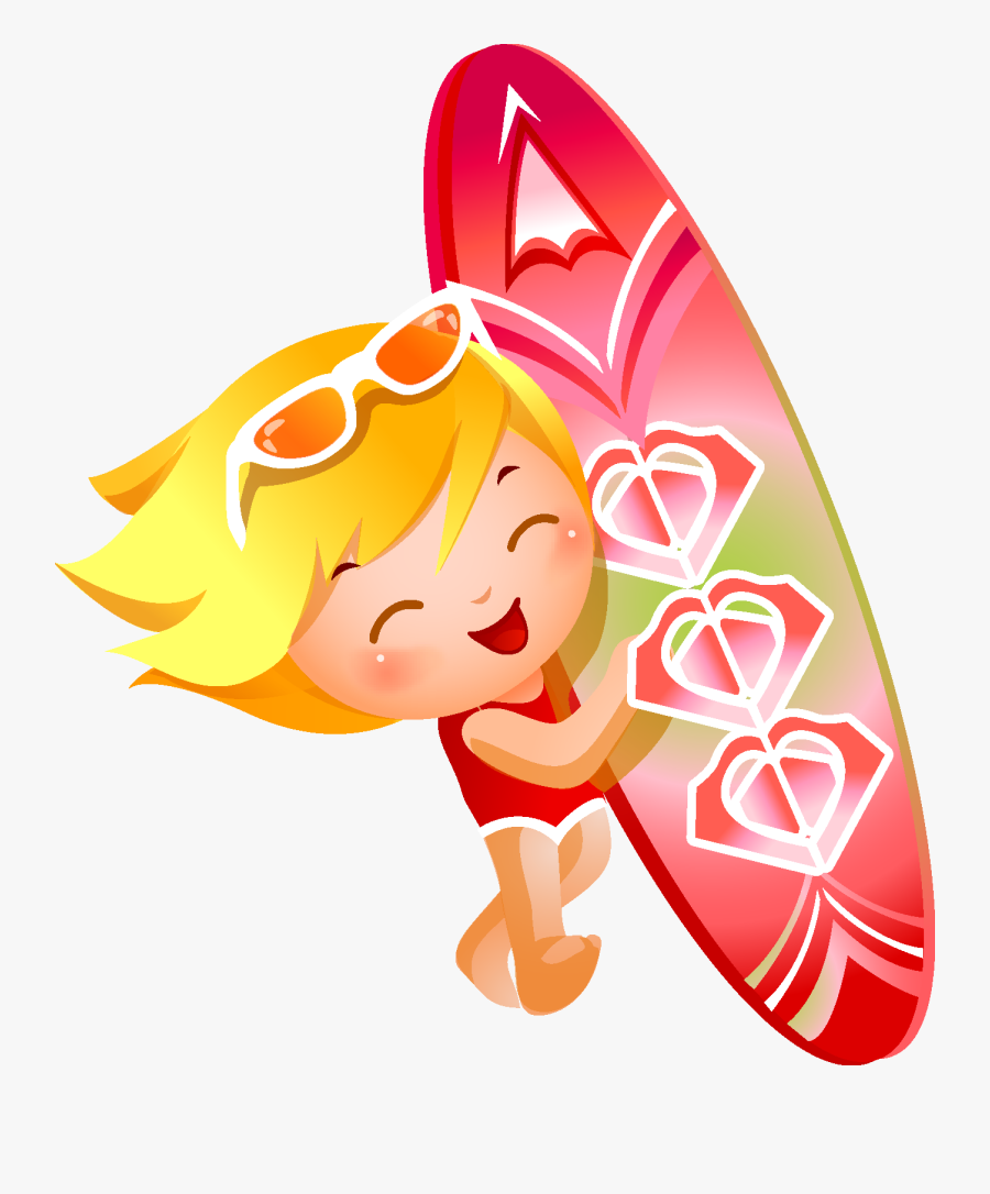 Children At The Beach, Transparent Clipart