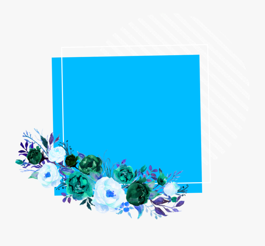 #kpop #blue #flower #frame #pastel #beauty #aethetics - Rose, Transparent Clipart