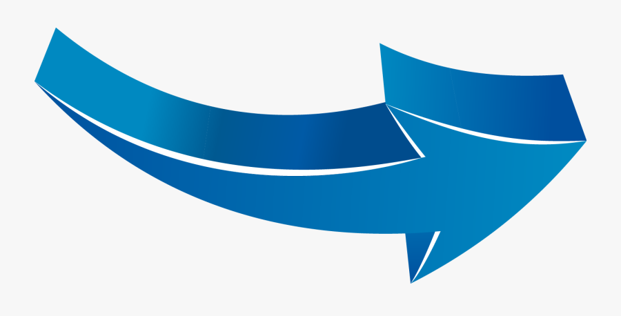Transparent Angle Clipart - Arrow 3d Blue Png, Transparent Clipart