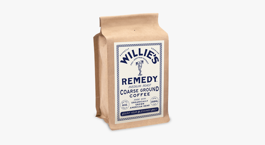Willie’s Remedy Medium Blend 8oz Ground Coffee, 250mg - Willie's Remedy Mug, Transparent Clipart