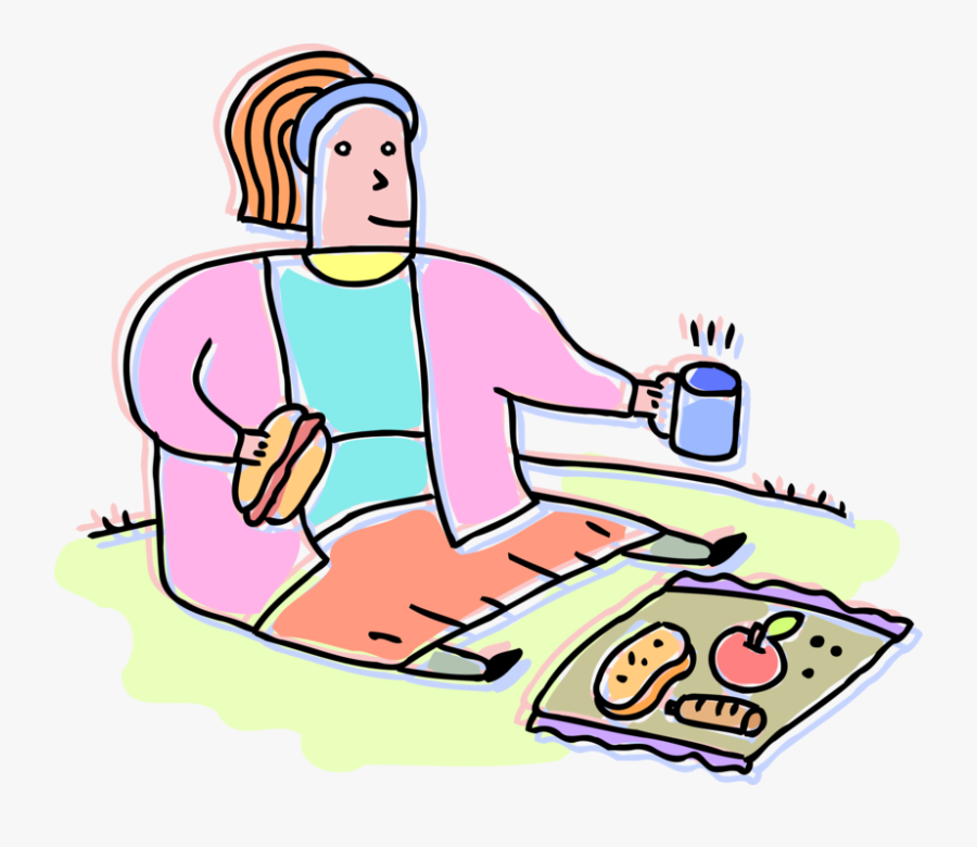 Vector Illustration Of Le Déjeuner Sur L"herbe Picnic, Transparent Clipart