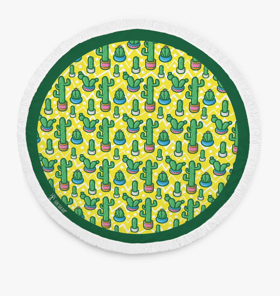Cactus Beach Blanket"
 Class= - Circle, Transparent Clipart