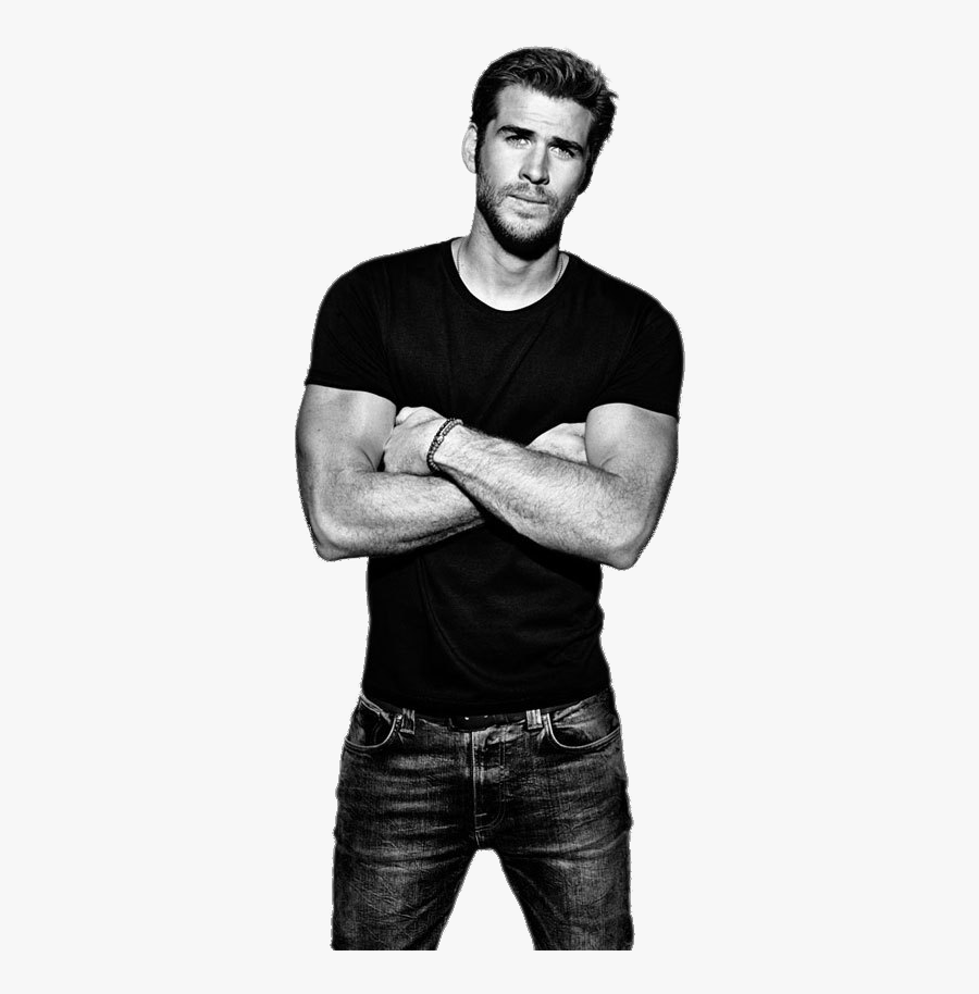 Liam Hemsworth Black And White - Liam Hemsworth, Transparent Clipart