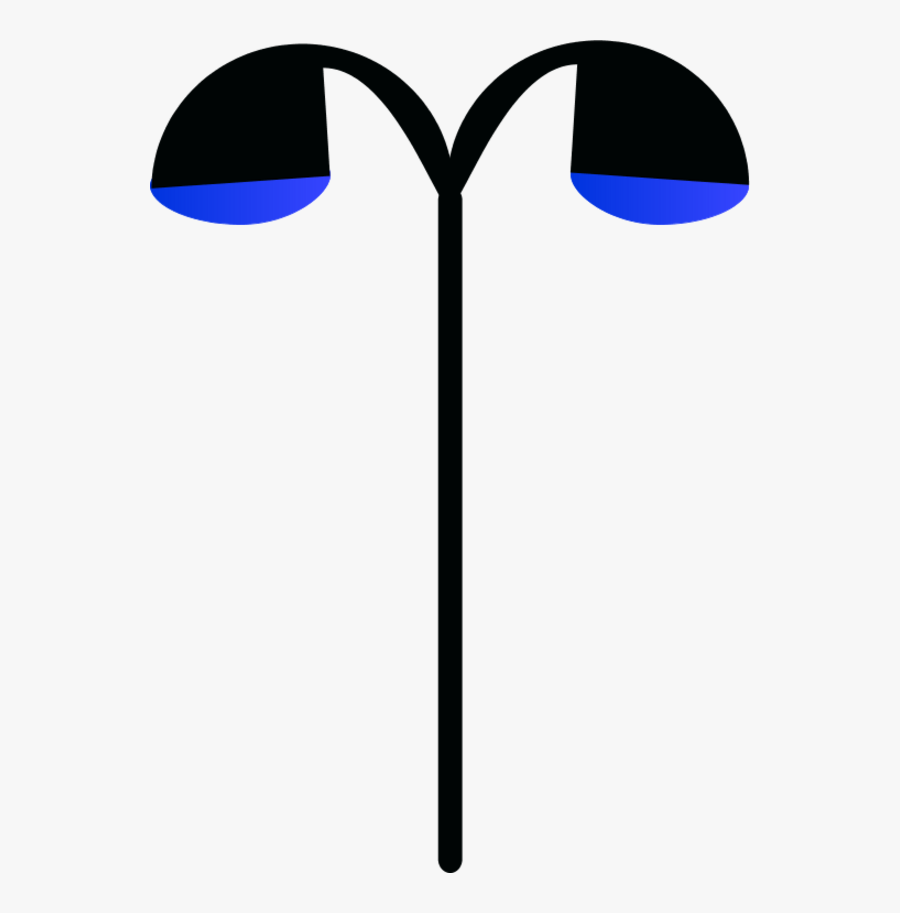 Street Lamp Post Double - Street Light Clip Art, Transparent Clipart