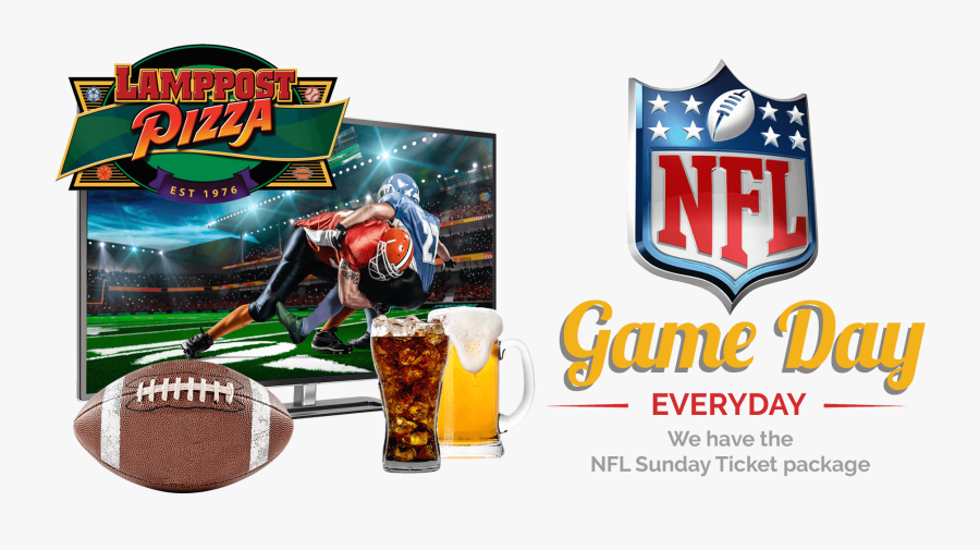 Lamppost Pizza Game Day Everyday We Have The Nfl Package - Nfl, Transparent Clipart