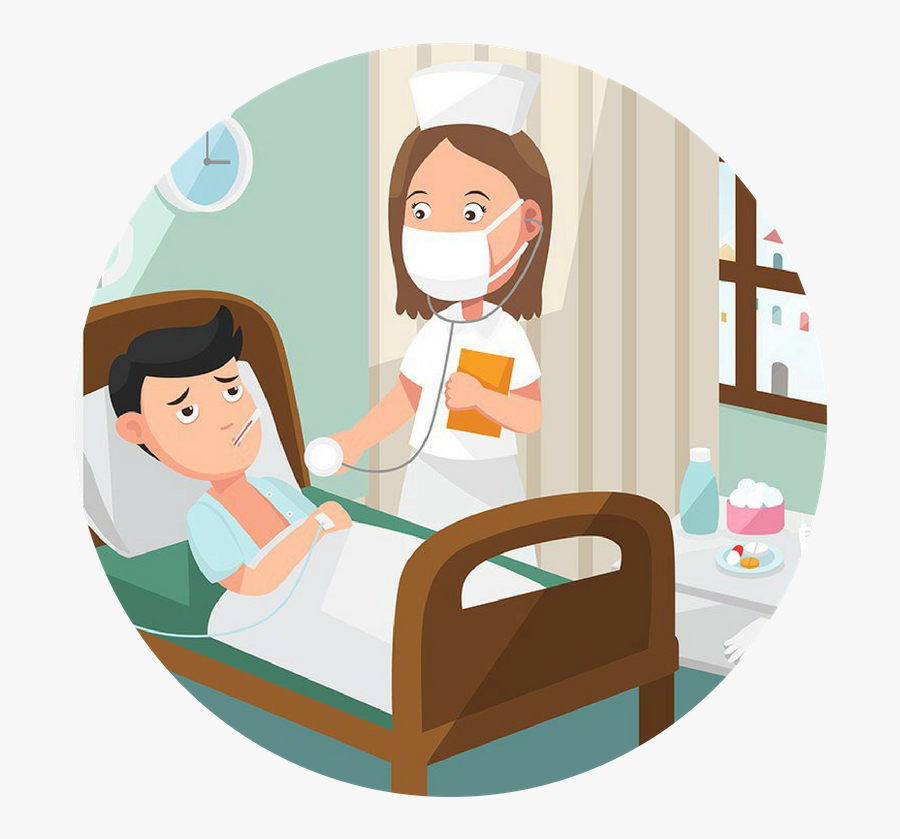 Happy Family - Hospital Ward Cartoon, Transparent Clipart