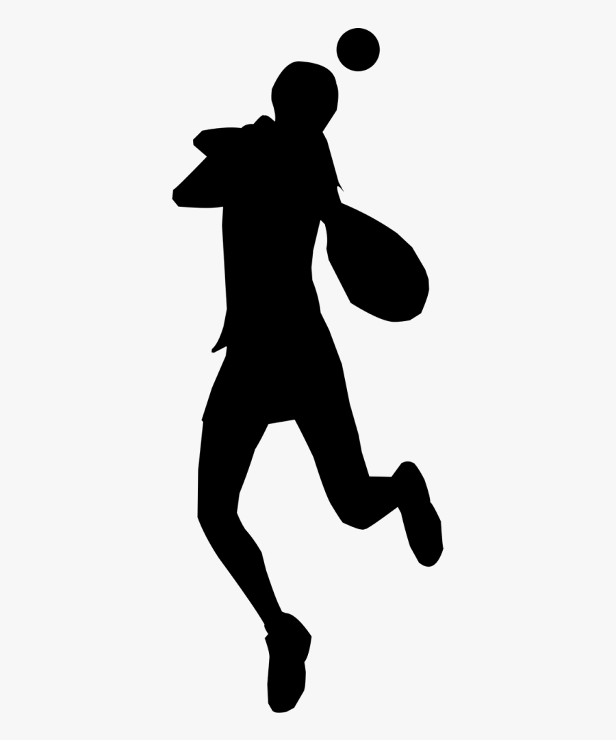 Tennis Sport Female - Bayangan Hitam Para Pemain Bulutangkis, Transparent Clipart