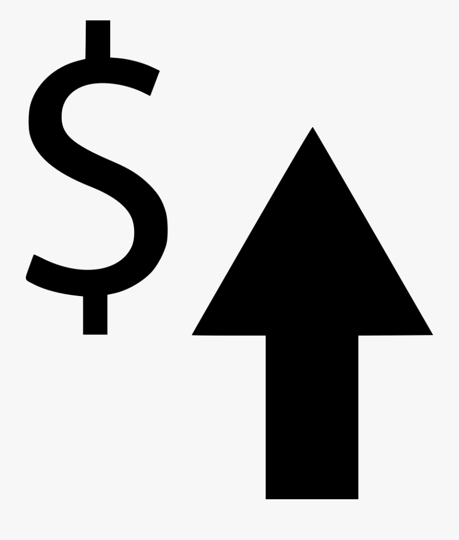 Up Money Svg Icon - Dollar Sign With Up Arrow, Transparent Clipart
