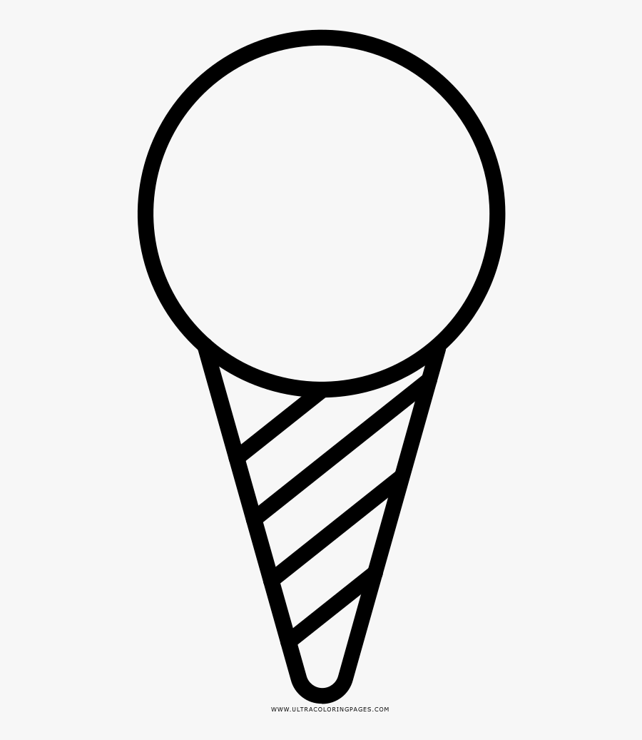 Snow Cone Coloring Page, Transparent Clipart