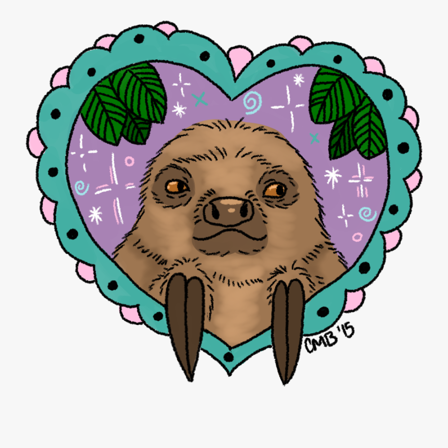 Sloths Leave Claw Marks On Our Hearts - Cartoon, Transparent Clipart