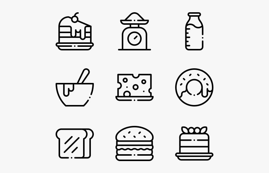 Bakery - Stationery Icons, Transparent Clipart