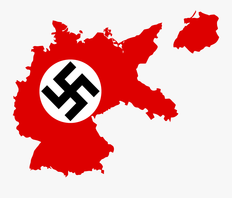 Nazi Germany Map - Nazi Germany Flag Map, Transparent Clipart