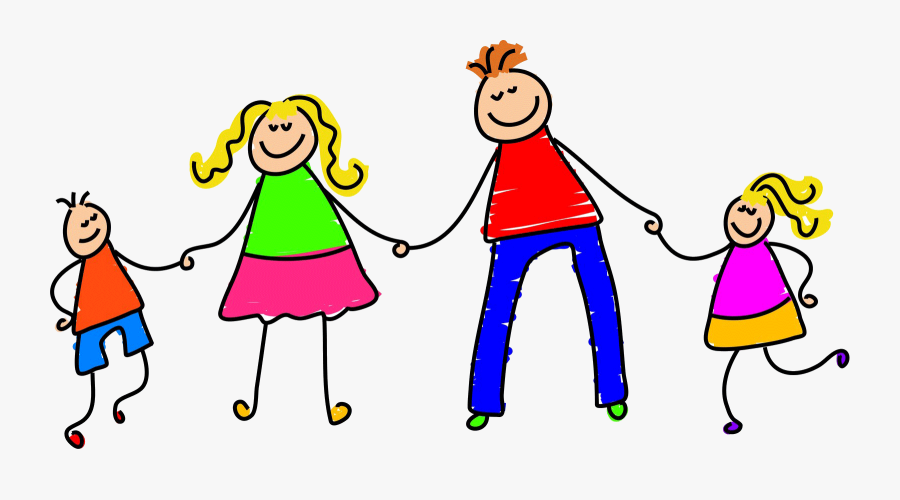 Parent Of A Transgender Child - Parent With Kids Cartoon, Transparent Clipart