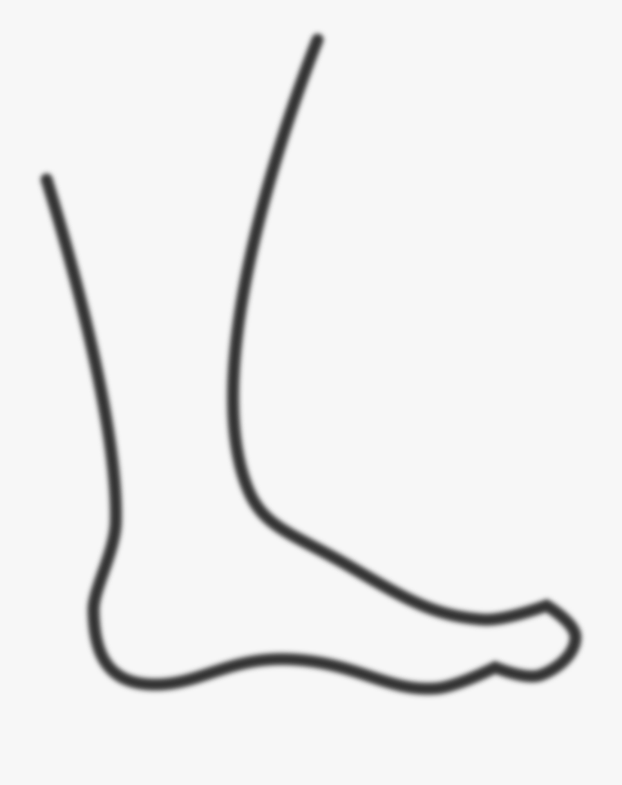Foot Clip Arts - Silueta De Un Pie, Transparent Clipart