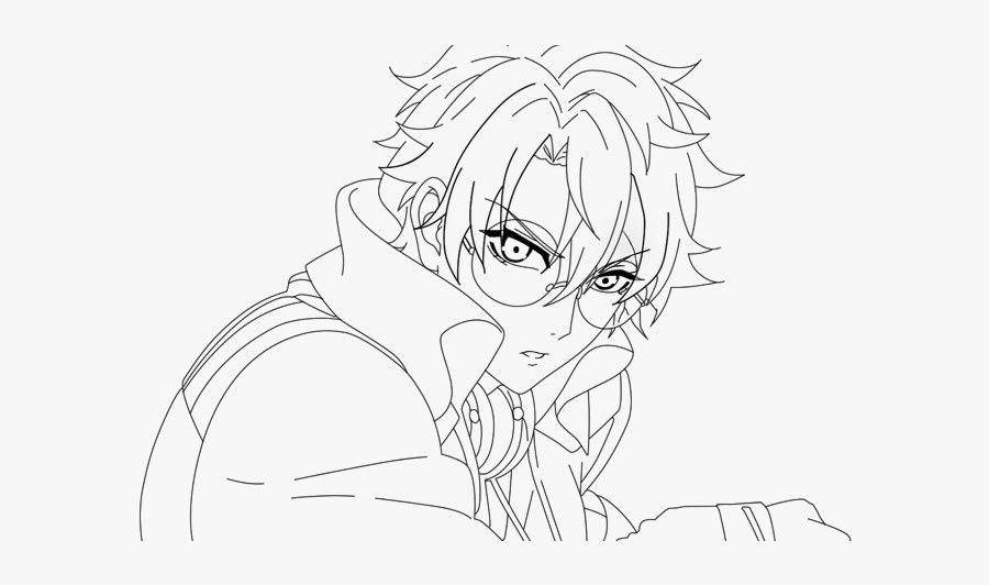 Lineart Image Of Frankenstein - Transparent Line Art Anime, Transparent Clipart