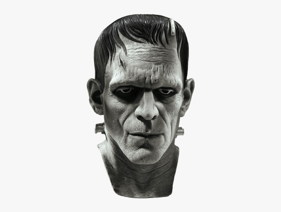 Frankenstein Grey Face - Halloween Maske Frankenstein, Transparent Clipart