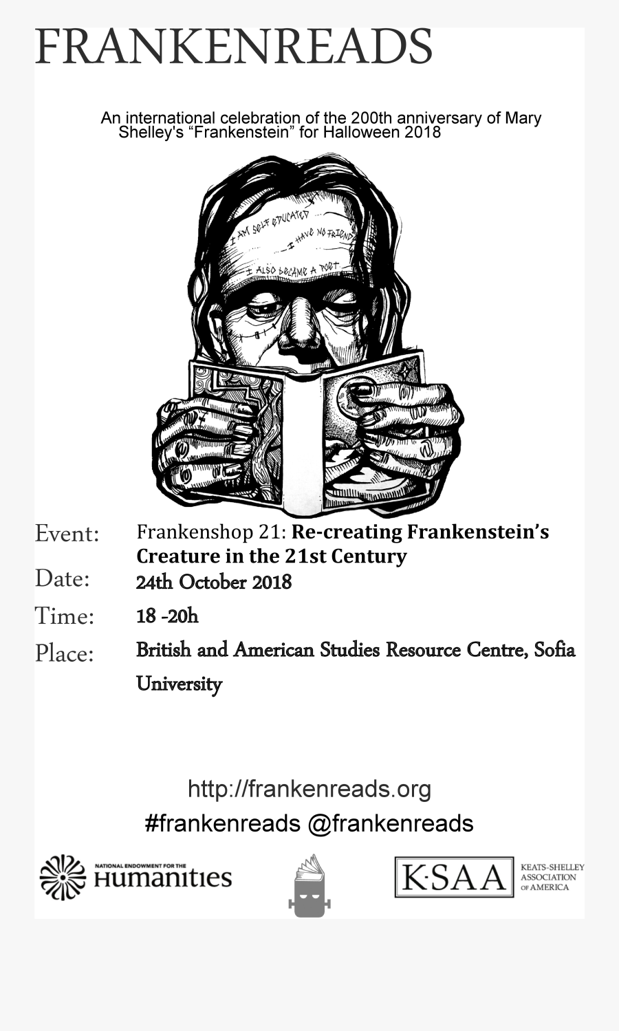 Frankenstein Reading, Transparent Clipart