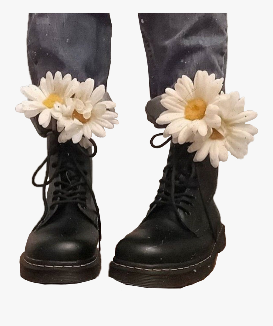 #boots #docs #doc Martens #shoes #flowers #aesthetic - Doc Martens Tumblr Aesthetic, Transparent Clipart