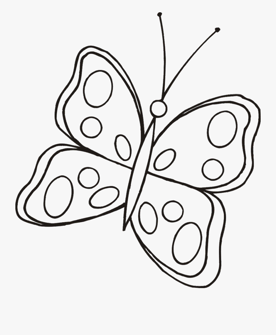 Transparent Butterfly Clipart Black And White Easy Butterflies