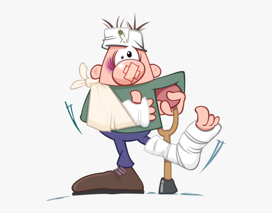 Man In Bandage Cartoon, Transparent Clipart