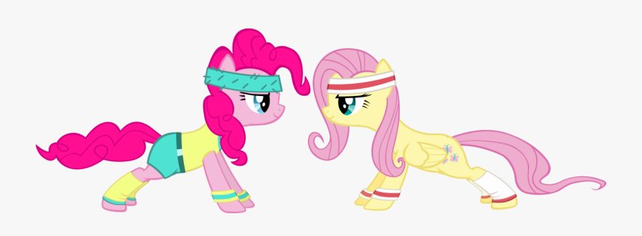 Absurd Res Artist - Pinkie Pie And Fluttershy Workout, Transparent Clipart